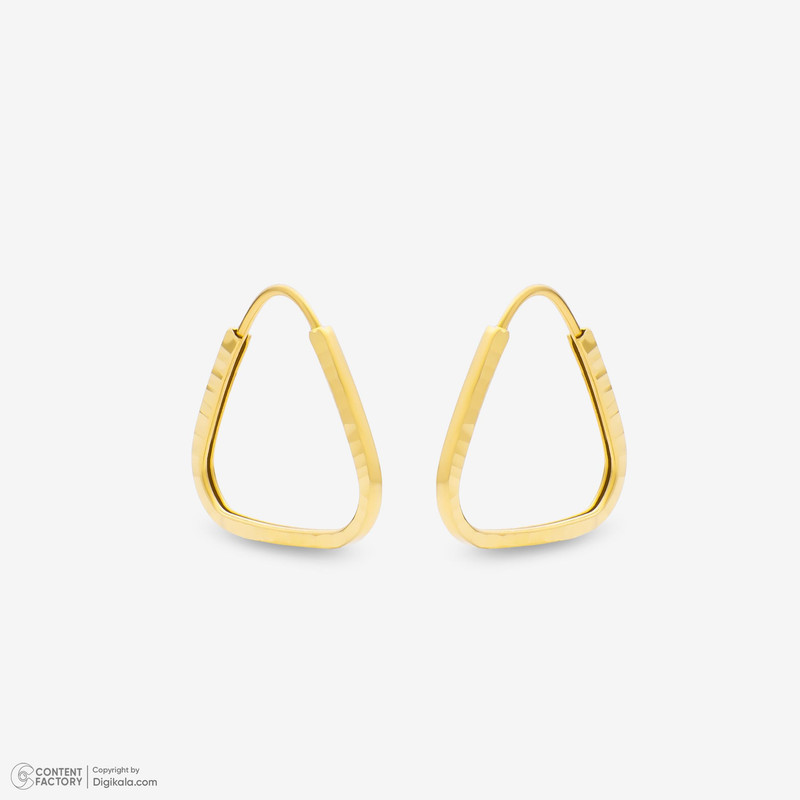 گوشواره حلقه‌ای طلا 18 عیار زنانه مایا ماهک مدل ME1250 - 4
