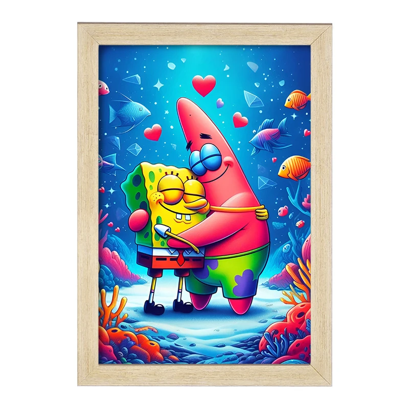 تابلو خندالو مدل باب اسفنجی و پاتریک کد F6108