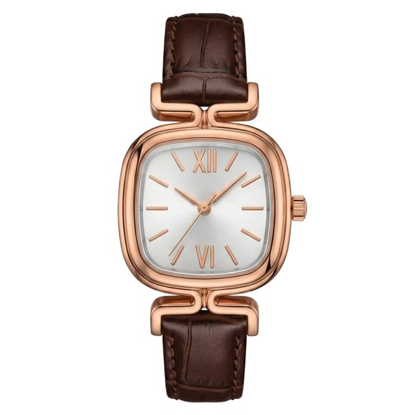 ساعت مچی عقربه‌ای کوارتز زنانه مدل کلاسیک لوکس بند چرم کد T5