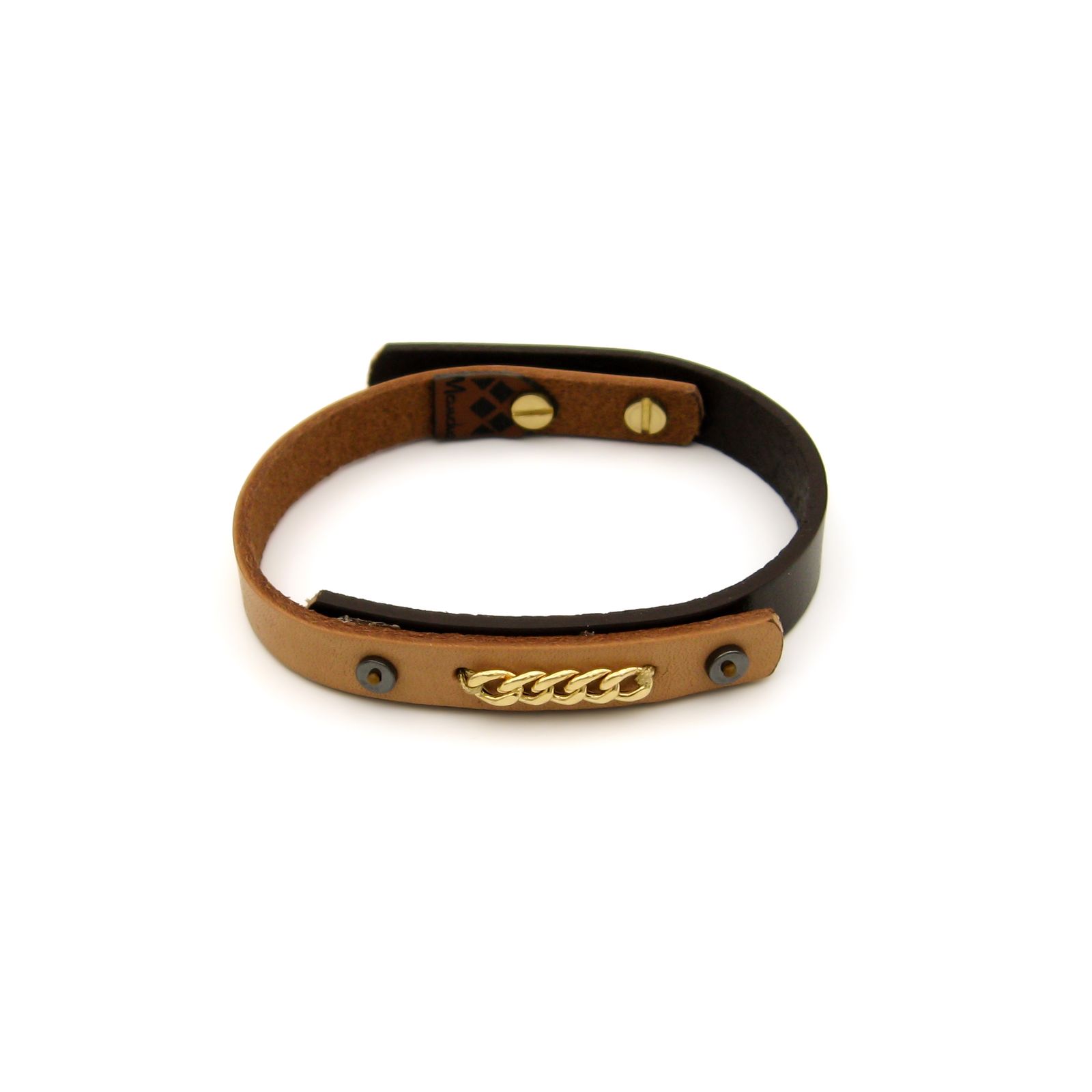 دستبند طلا 18 عیار مردانه مانچو مدل bfg225 -  - 4