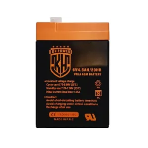 باتری یو پی اس 6 ولت 4.5 آمپر ساعت کی اچ پاور مدل VRLA AGM BATTERY