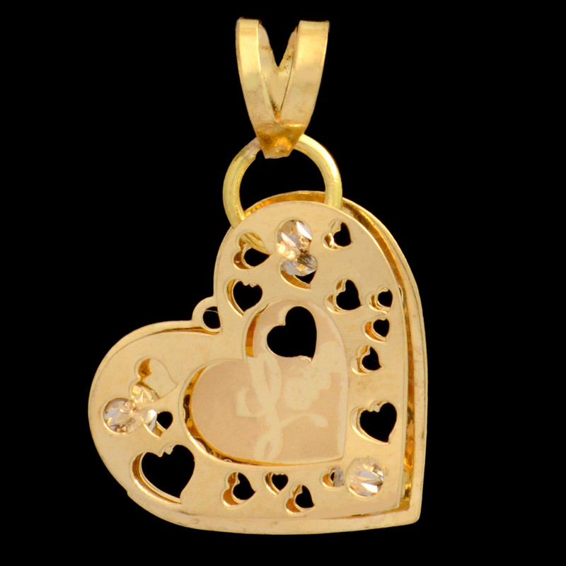 آویز گردنبند طلا 18 عیار زنانه طلای مستجابی طرح قلب لاو