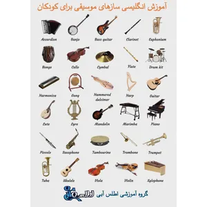 بازی آموزشی انگلیسی اطلس آبی طرح ساز های موسیقی مدل TE1020