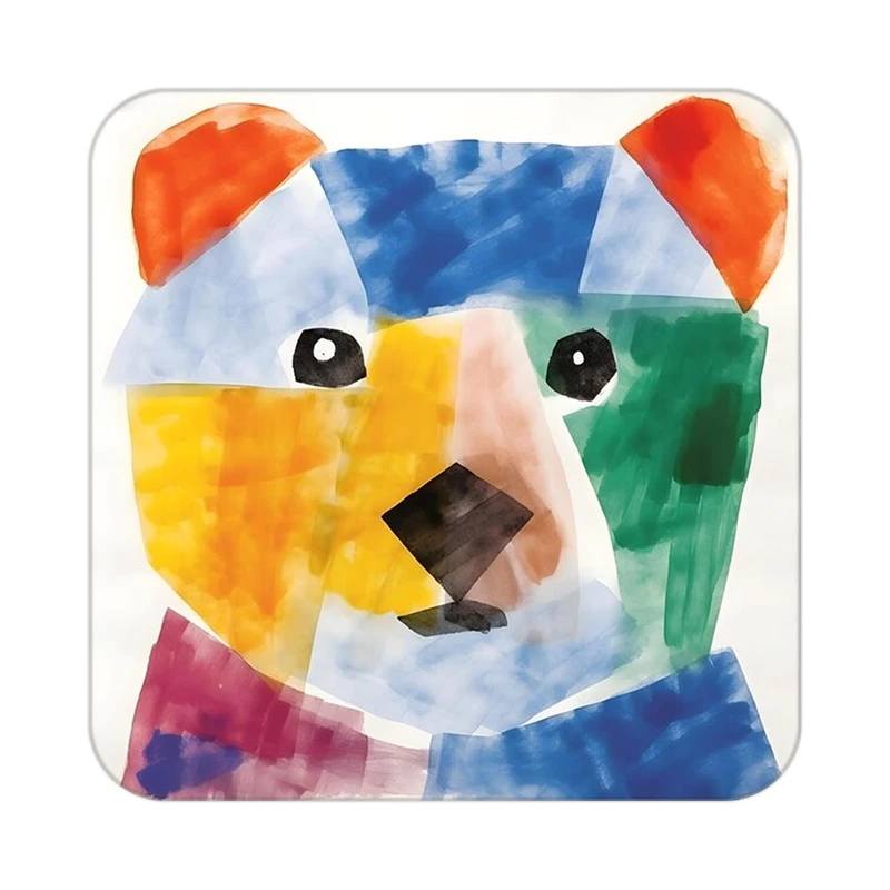 زیر لیوانی کاکتی طرح حیوانات رنگی مدل mp26287