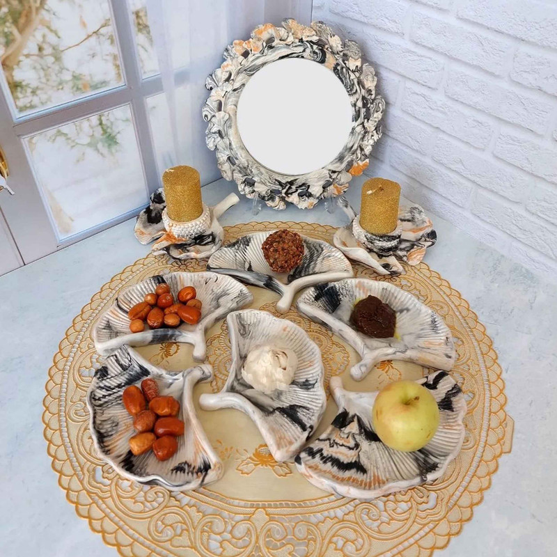 قالب سیلیکونی مدل جاشمعی طرح برگ جینگو