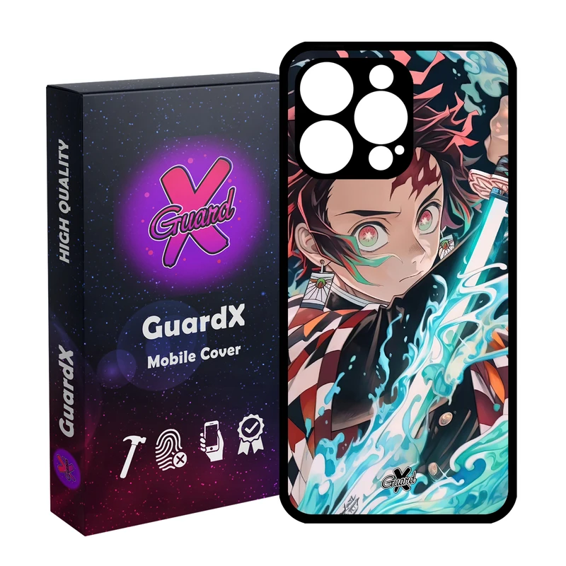 کاور گارد ایکس طرح Demon Slayer Anime مدل قاب Glass10589 مناسب برای گوشی موبایل اپل iPhone 15 Pro Max