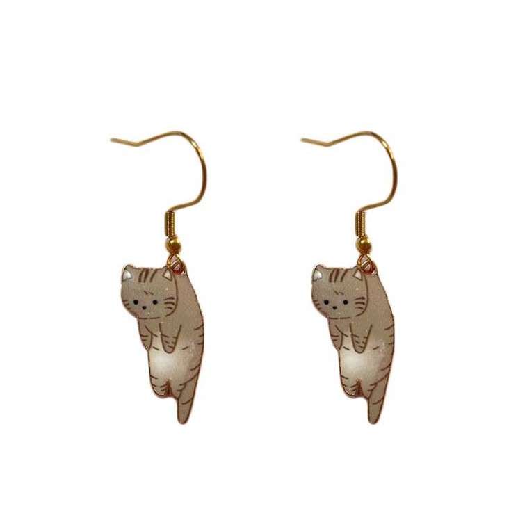 گوشواره زنانه مدل گربه ملوس کد 56