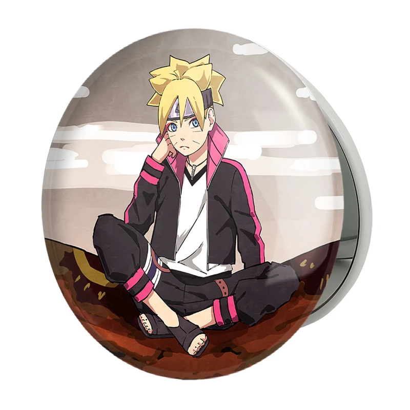 آینه جیبی خندالو طرح بوروتو اوزوماکی انیمه بوروتو Boruto مدل تاشو کد 15716 