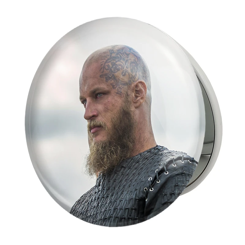 آینه جیبی خندالو طرح رگنار سریال وایکینگ ها Vikings مدل تاشو کد 29112