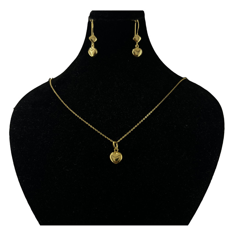 نیم ست طلا 18 عیار زنانه دوست خوب مدل قلب کد dk1041
