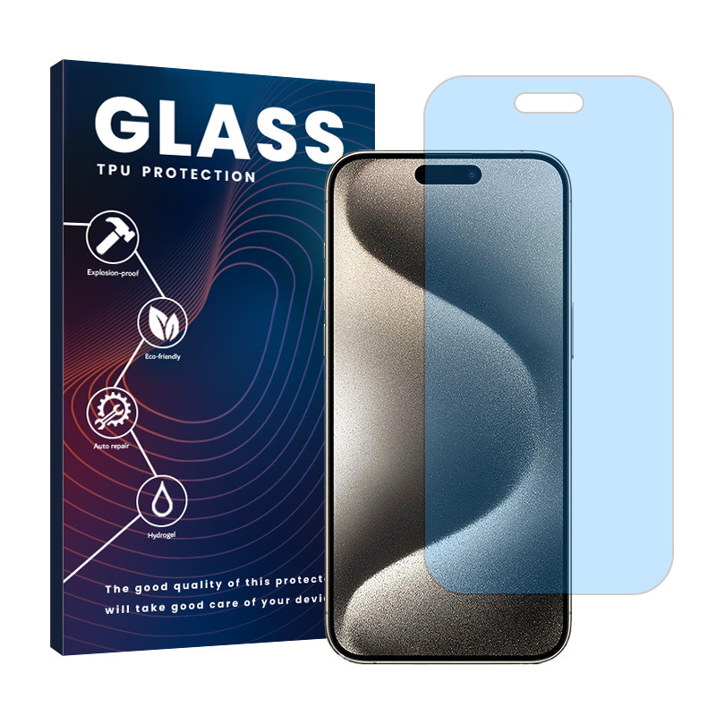 محافظ صفحه نمایش ضداشعه آبی گلس مدل Resistant مناسب برای گوشی موبایل اپل iPhone 15 Pro Max