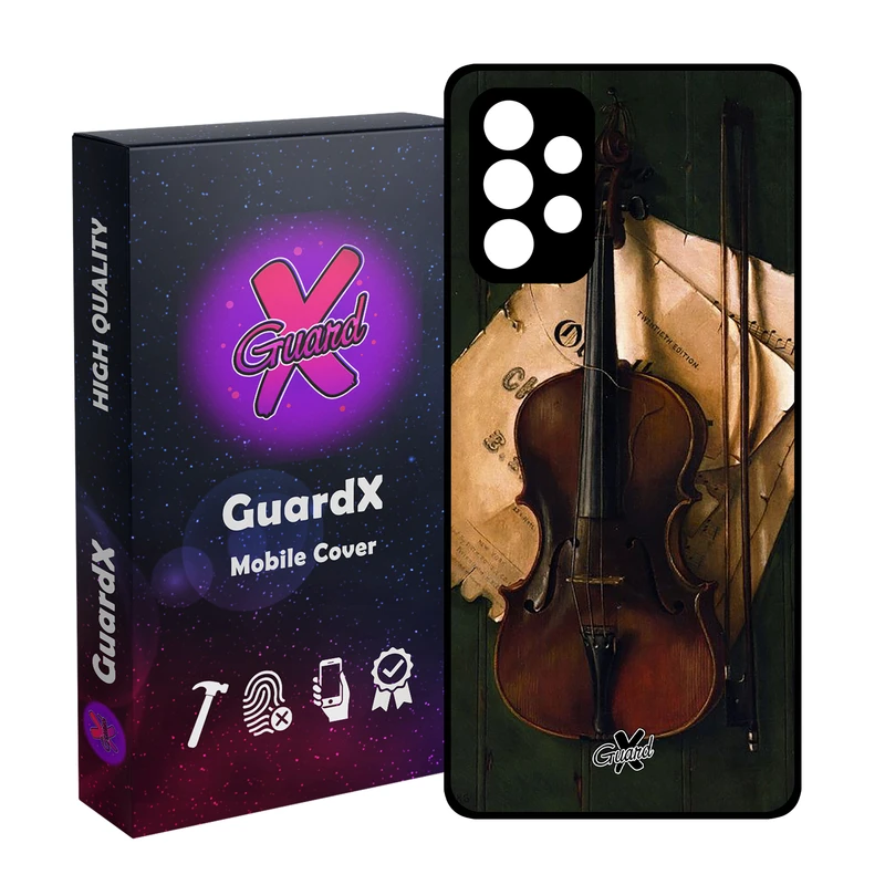 کاور گارد ایکس طرح ویولن مدل Glass10262 مناسب برای گوشی موبایل سامسونگ Galaxy A52