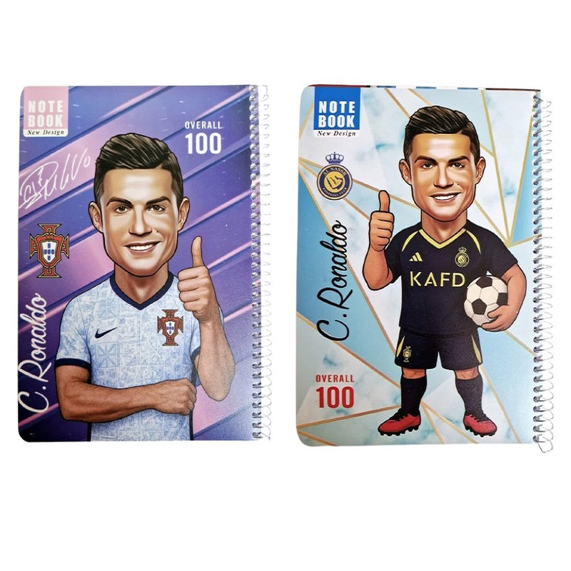 دفتر مشق مدل رونالدو بسته 2 عددی