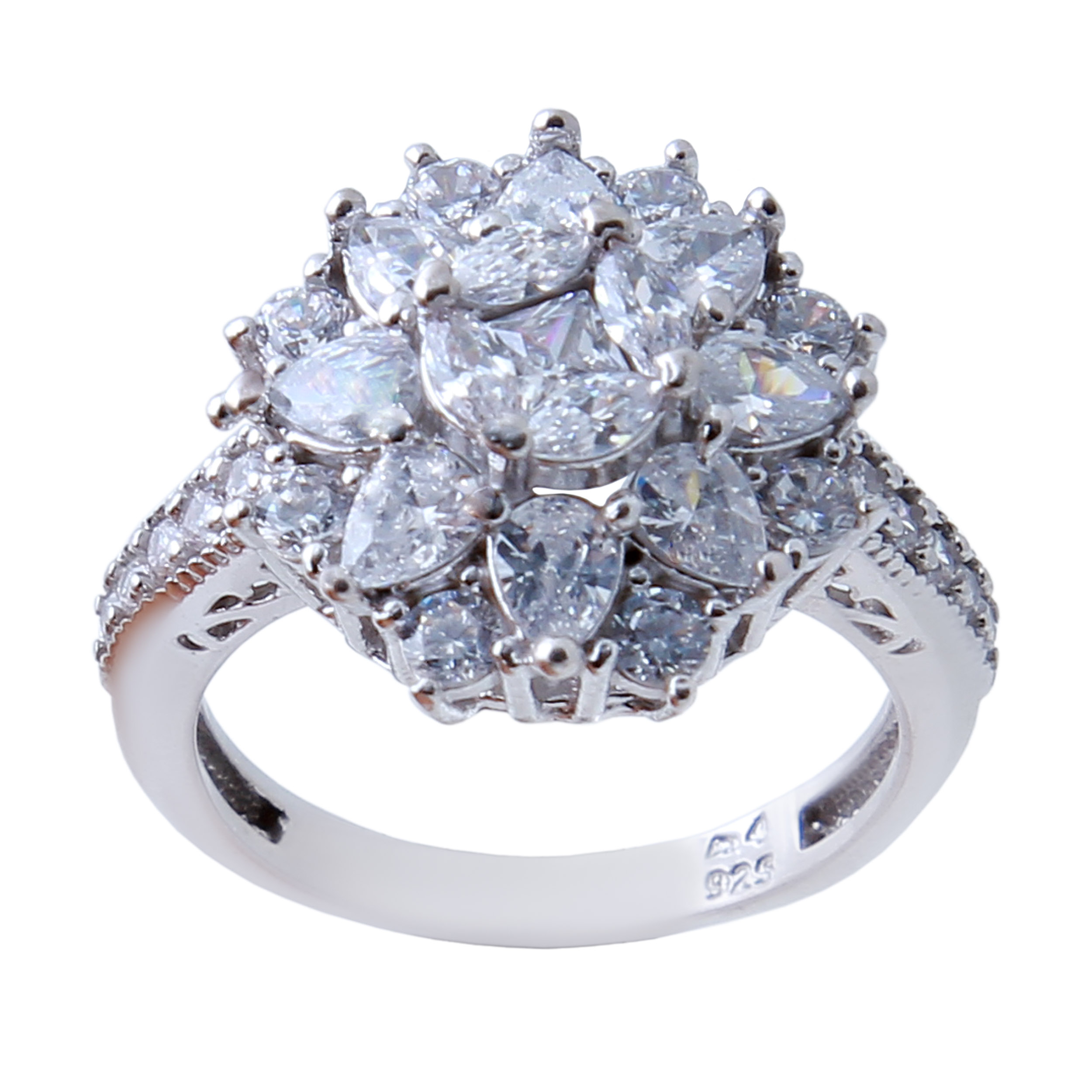    انگشتر نقره زنانه بازرگانی میلادی کد AWR_519