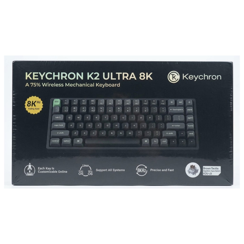 کیبورد بی سیم گیمینگ کیکورن مدل K2 Ultra 8K Brown Switch