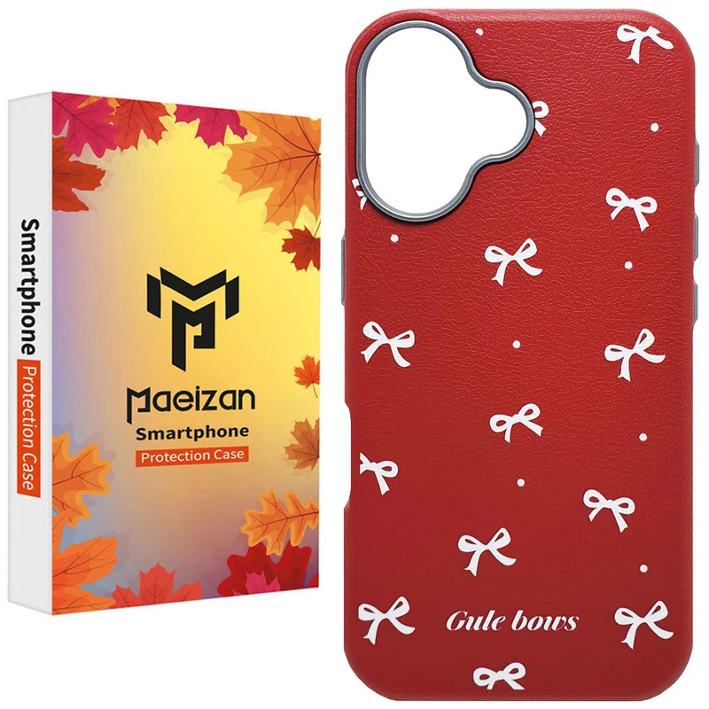 کاور پاییزان مدل Red Papillon طرح پاپیون مناسب برای گوشی موبایل اپل IPhone 16