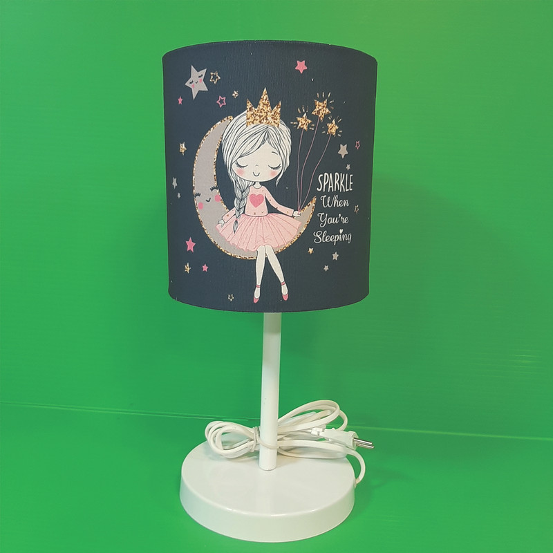 آباژور رومیزی کودک مدل دختر روی ماه کد A-126