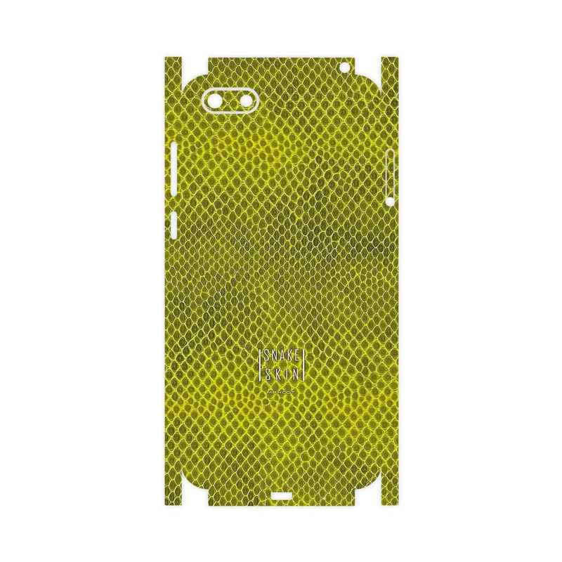 برچسب پوششی ماهوت مدل Yellow Snake Skin-FullSkin مناسب برای گوشی موبایل هوآوی Y5 Prime 2018