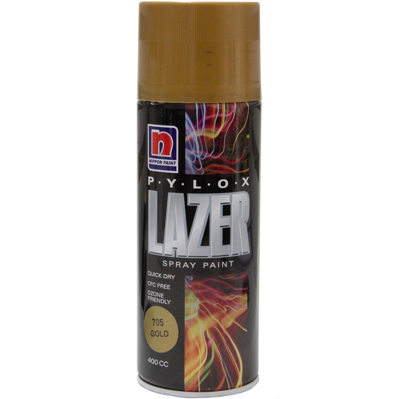 اسپری طلایی رنگ نیپون مدل Lazer حجم 400 میلی لیتر
