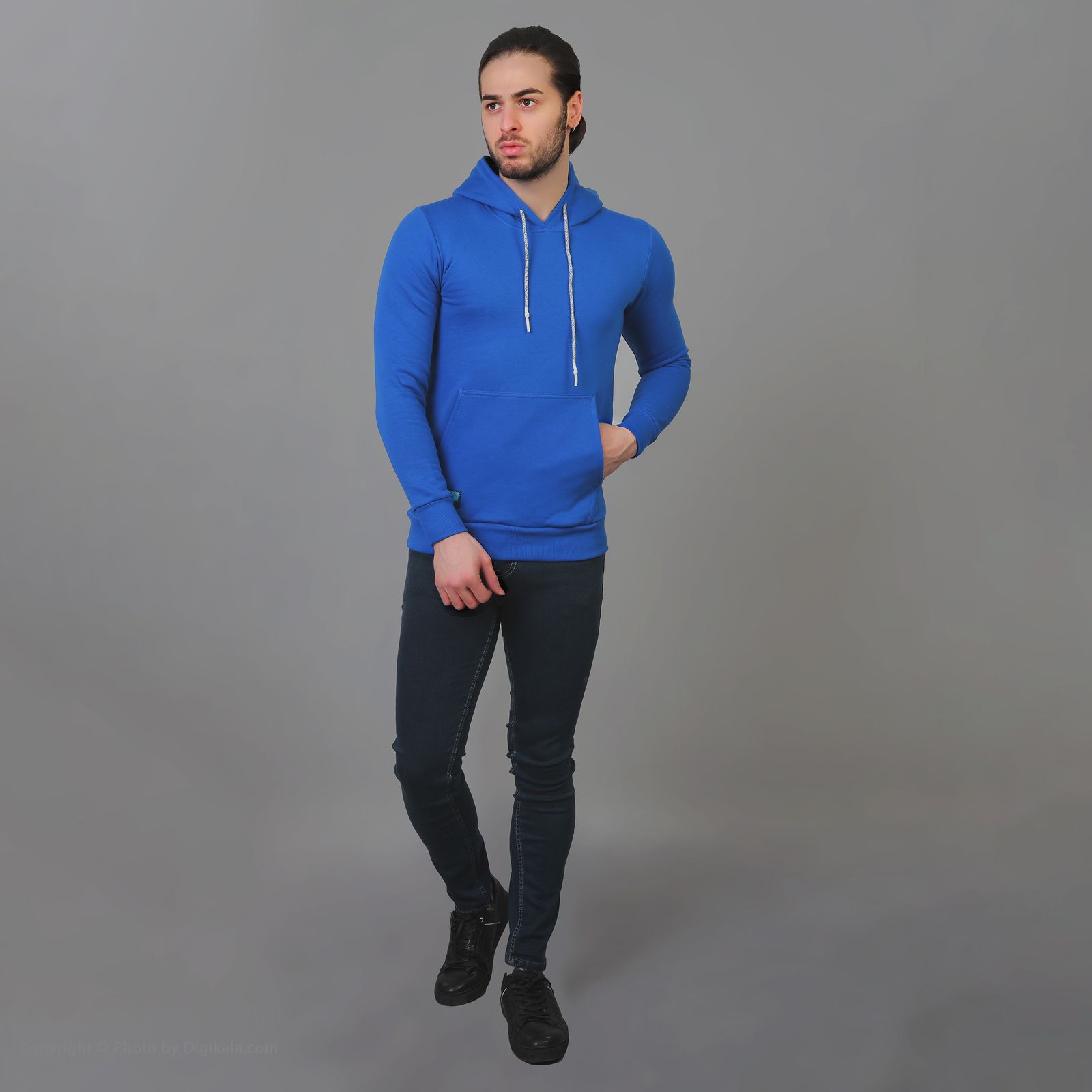 هودی مردانه باینت کد 606-16 رنگ آبی -  - 7