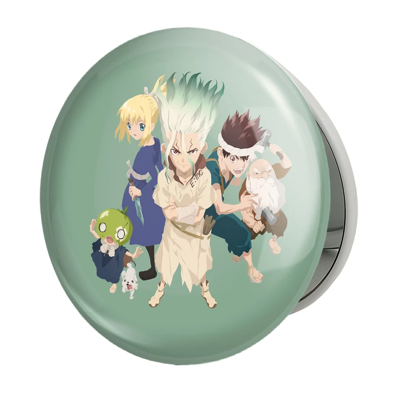 آینه جیبی خندالو طرح انیمه دکتر استون Dr. Stone مدل تاشو کد 27506 