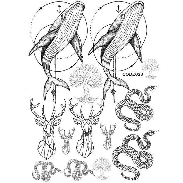   تتو موقت مدل Whall کد 023