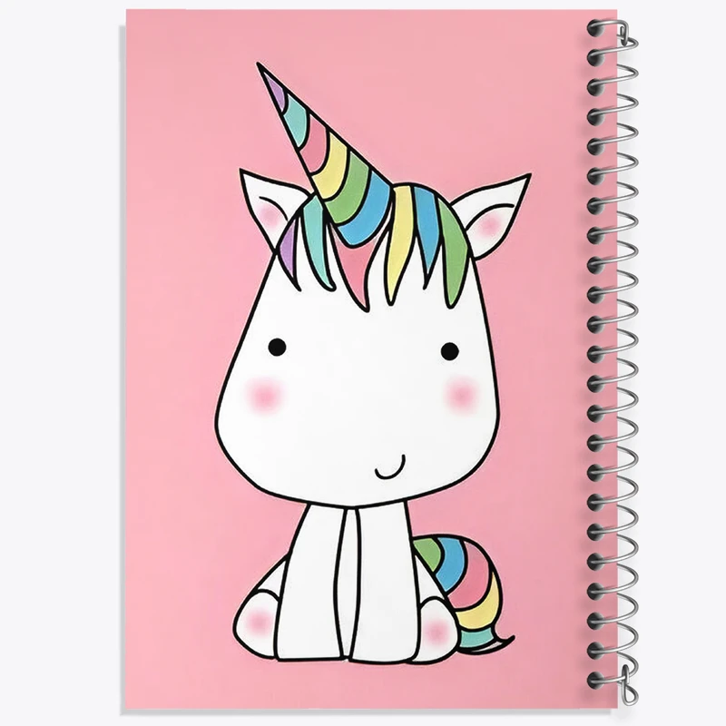 دفتر مشق 50 برگ خندالو طرح اسب تک شاخ کیوت کد N2960