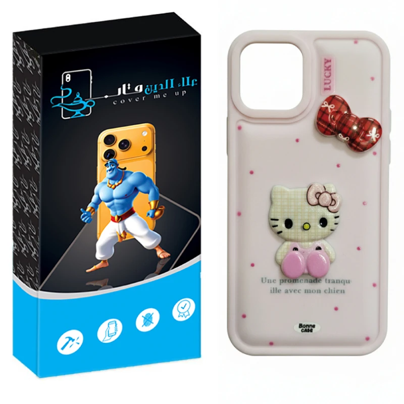 کاور علاالدین قاب مدل کیتی عروسکی مناسب برای گوشی موبایل اپل Iphone 16 Pro