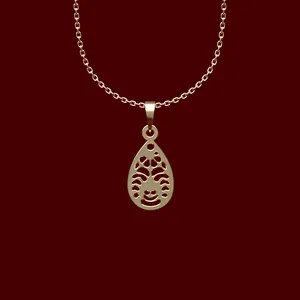 گردنبند طلا 18 عیار زنانه مدوپد مدل هندسی کد MM2-1-1035