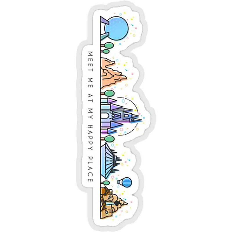 استیکر لپ تاپ طرح meet me at my happy place کد ST1207