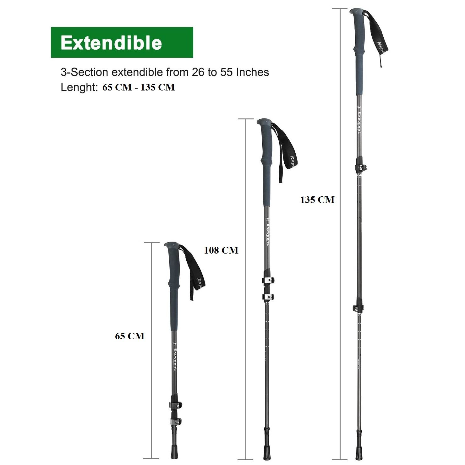 عصای کوهنوردی اکسپوننت مدل ABD-3-8512 -  - 7