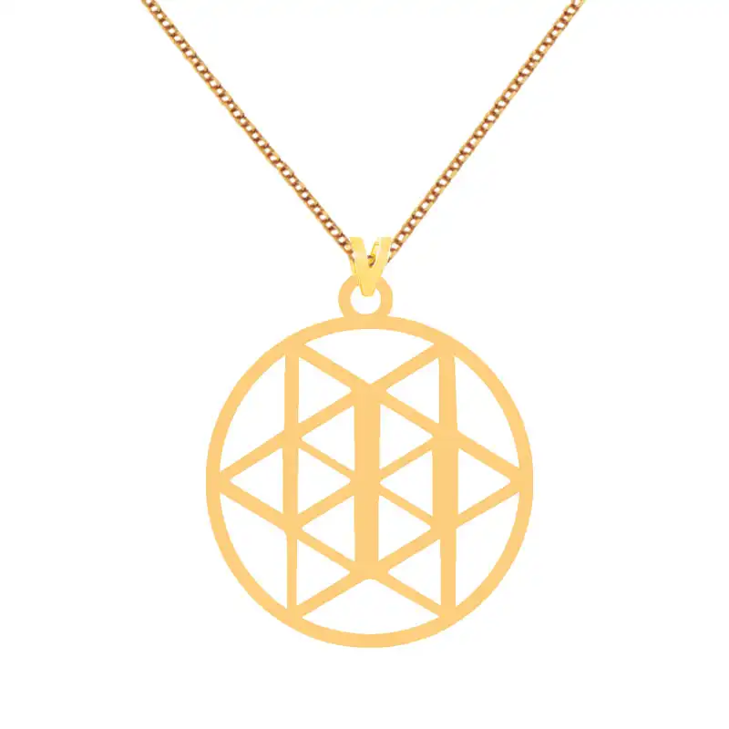 گردنبند طلا 18 عیار زنانه کرابو مدل شکل هندسی کد Kr72844