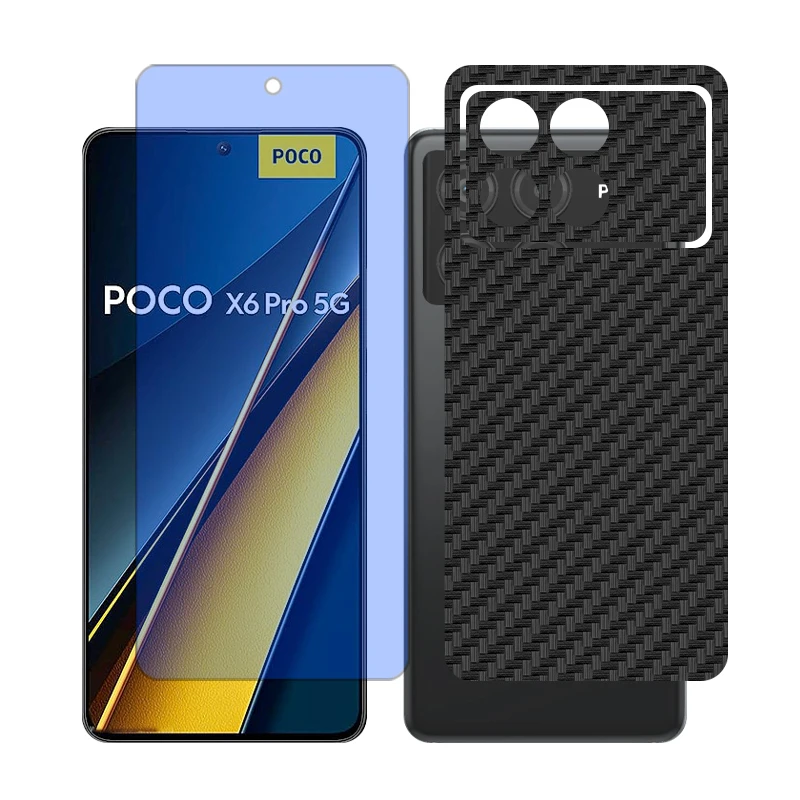 محافظ صفحه نمایش آنتی بلو گلس مدل Together مناسب برای گوشی موبایل شیائومی Poco X6 Pro به همراه برچسب پوششی پشت گوشی
