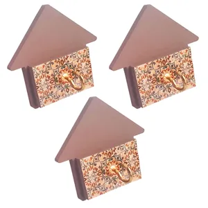 آویز حوله مدل خانه کد A345 بسته 3 عددی