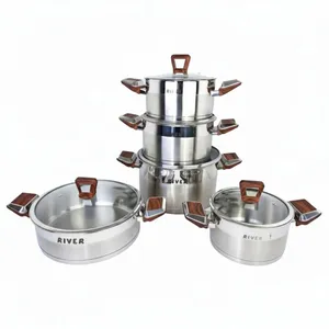 River 10-Piece Stainless Steel Cookware Set | Model 3302 