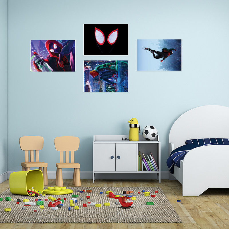 پوستر طرح مرد عنکبوتی کد A-2038 مجموعه 4 عددی