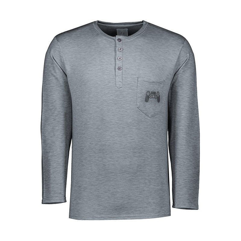 تی شرت آستین بلند مردانه مدل 00935874201 Ziii