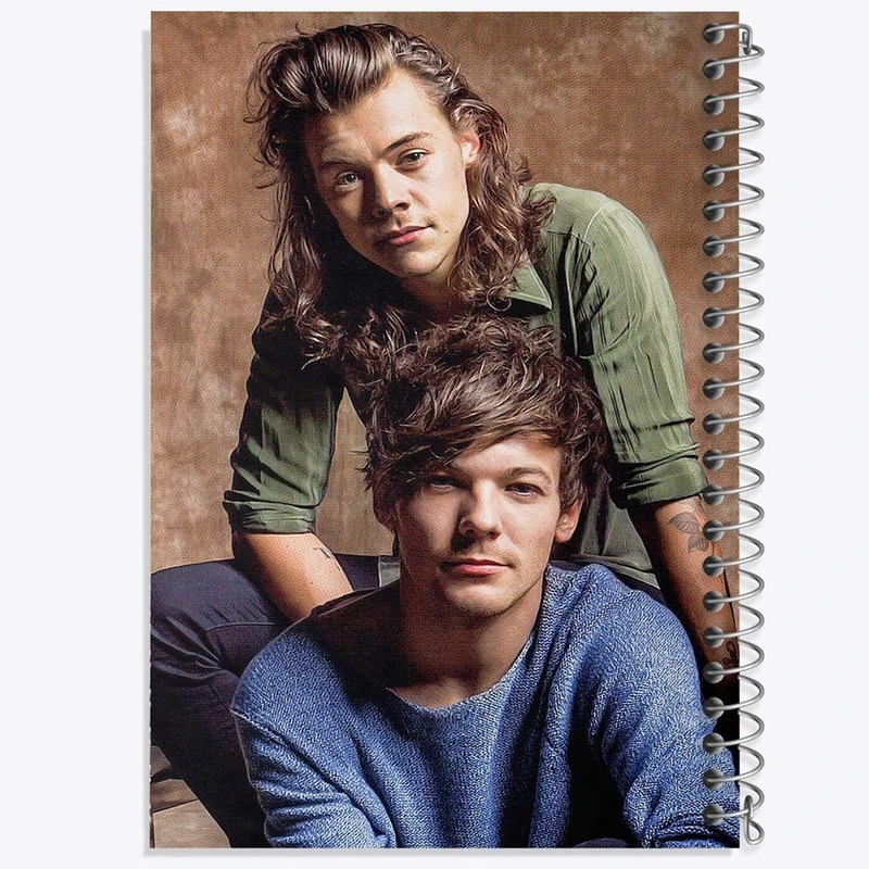 دفتر مشق 100 برگ خندالو طرح لوئی تاملینسون و هری استایلز گروه موسیقی وان دایرکشن One Direction کد 2931