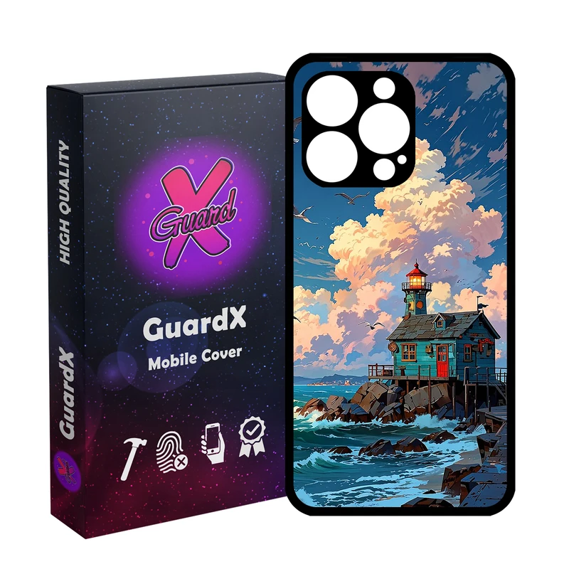 کاور گارد ایکس طرح خانه دریا مدل Glass10772 مناسب برای گوشی موبایل اپل iPhone 13 Pro