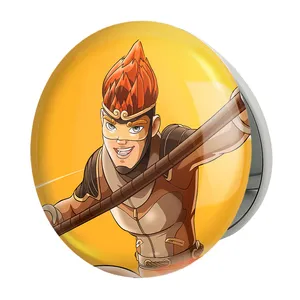 آینه جیبی خندالو طرح دختر کفشدوزکی شاه میمون مدل تاشو کد 24991 