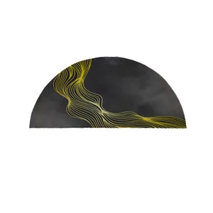 پادری مدل نیم دایره طرح کلاسیک موج طلایی کد 8932 سایز 90×45 سانتی