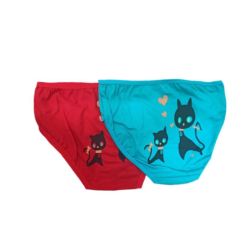 شورت دخترانه مدل گربه کد 084 مجموعه 2 عددی