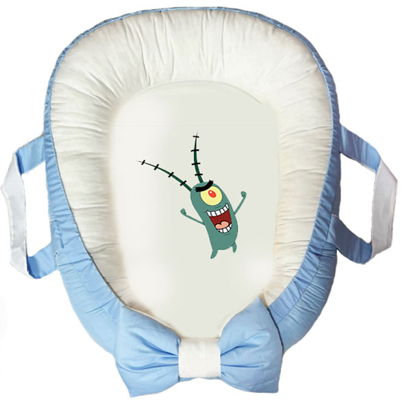 سرویس خواب سه تکه نوزاد ناریکو مدل گارد محافظ دار طرح باب اسفنجی کد 0264