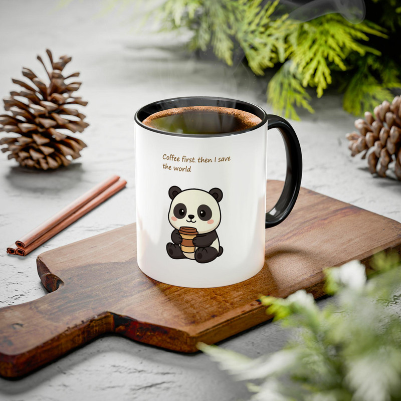 ماگ مدل دسته رنگی طرح پاندا ماگ مدل دسته رنگی طرح پاندا