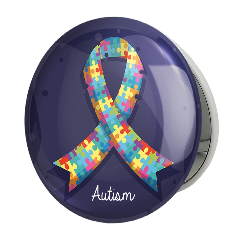 آینه جیبی خندالو طرح اتیسم Autism مدل تاشو کد 26718 