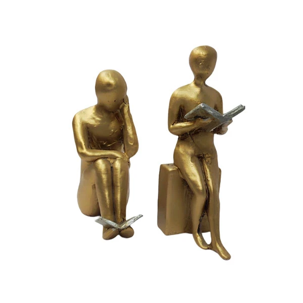 مجسمه مدل زوج کتابخوان کد 02T مجموعه دو عددی