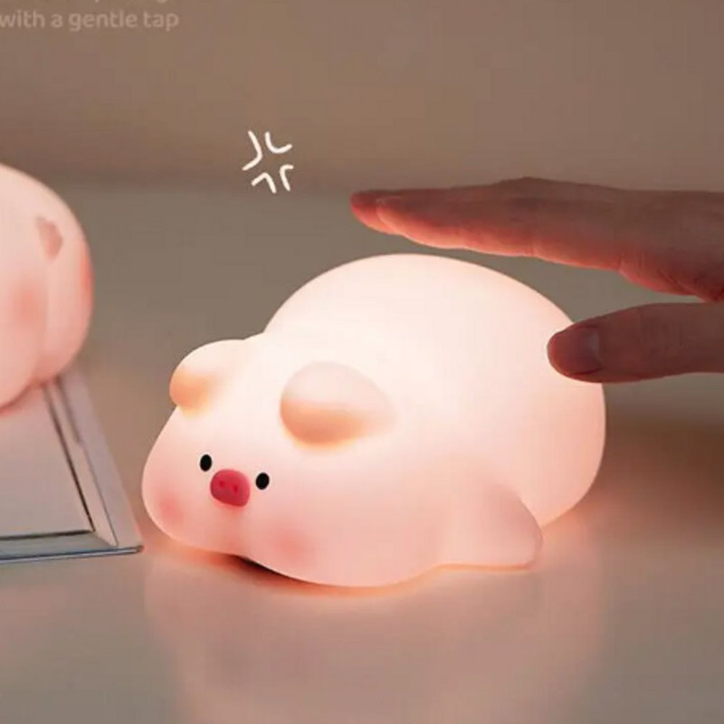 چراغ خواب کودک مدل خوک خسته