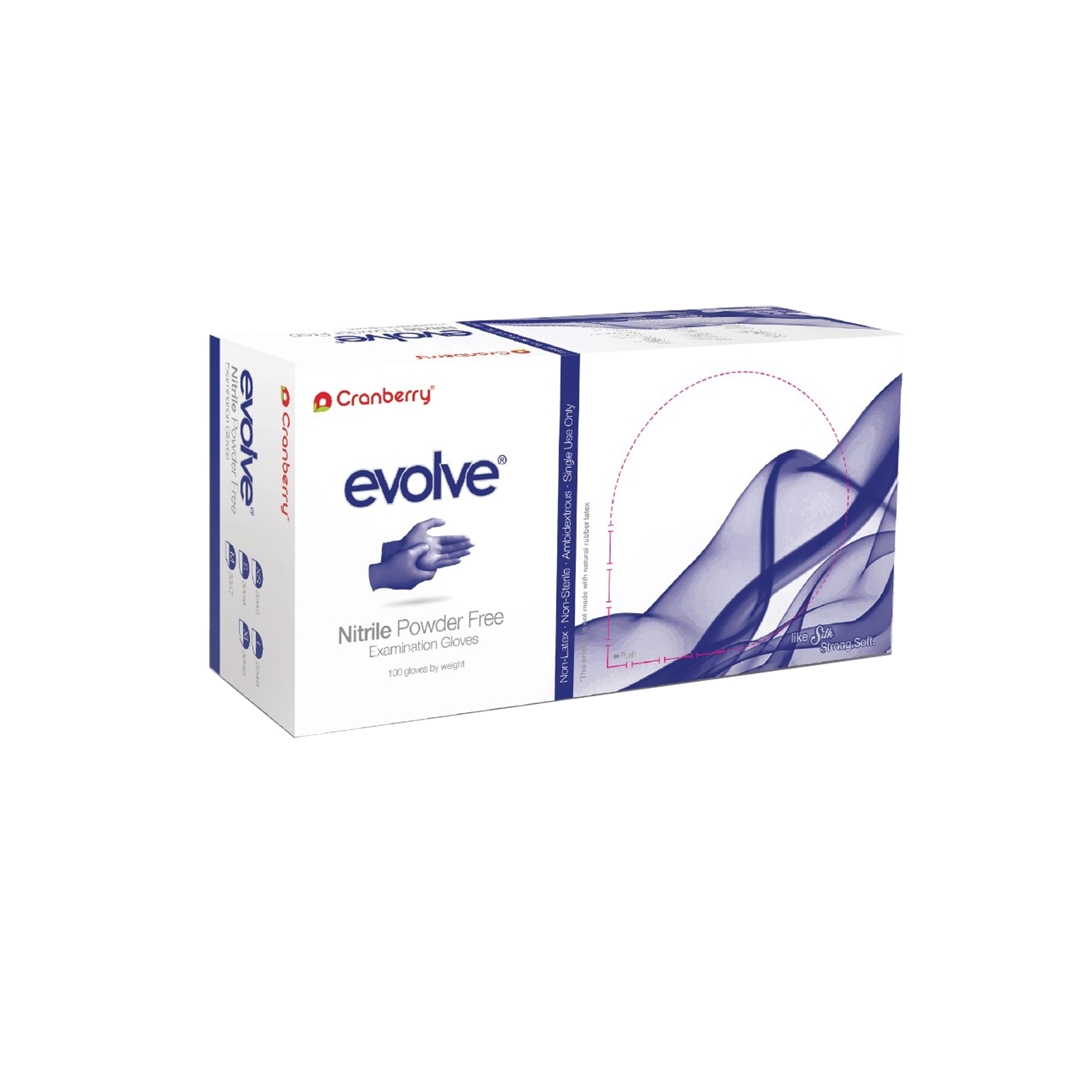 دستکش کرنبری مدل evolve سایز L بسته 100 عددی