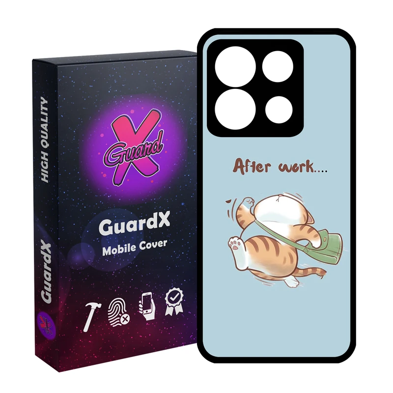کاور گارد ایکس طرح گربه مدل Glass10721 مناسب برای گوشی موبایل شیائومی Poco X6 5G / Note 13 Pro 5G
