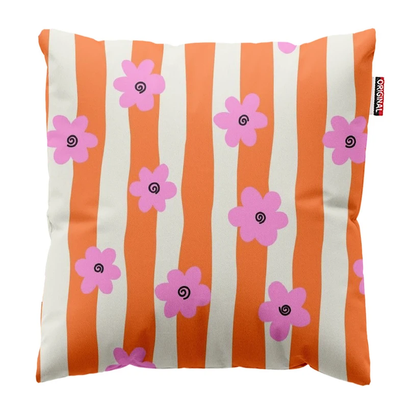  کوسن پاد آفرین طرح گل کد 3182 سایز 30*30 سانتی متر